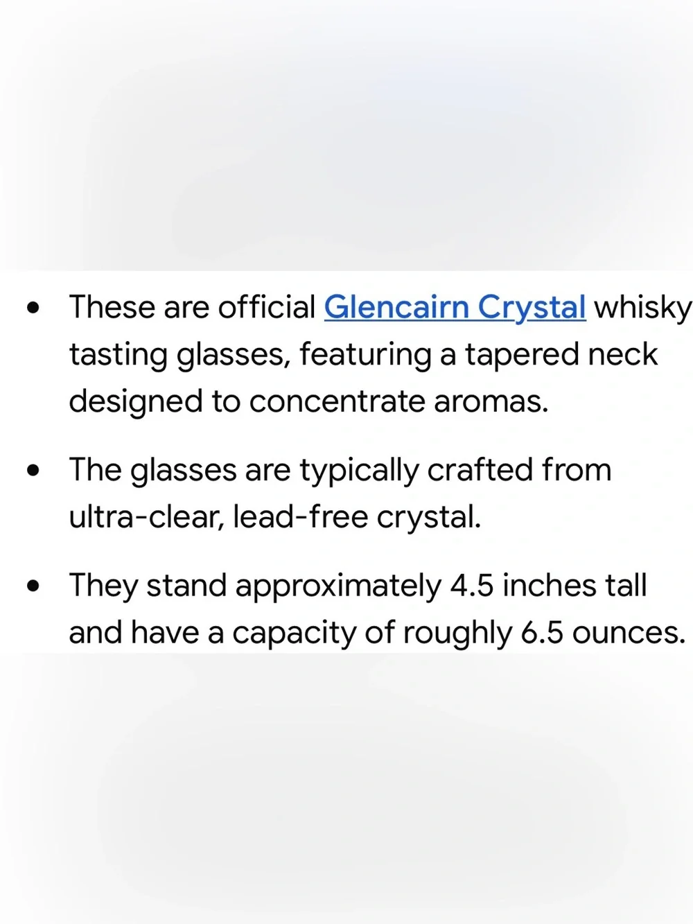 Glencairn Glass like new